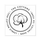 Tampon Auto-encreur Adresse de retour de poupée de coton (Design)