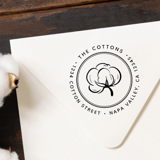 Tampon Auto-encreur Adresse de retour de poupée de coton