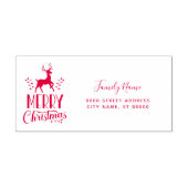 Tampon Auto-encreur Adresse de retour de rennes Timbre auto-encastré (Design)