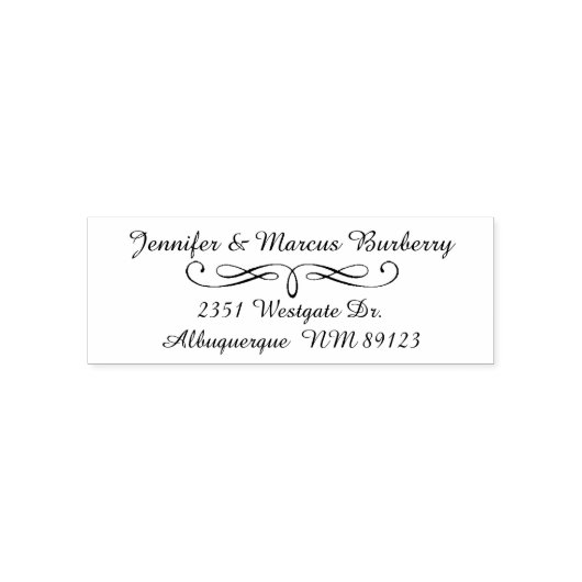 Tampon Auto-encreur Adresse de retour de script fantaisie auto-encre T (Design)