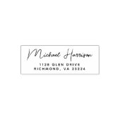 Tampon Auto-encreur Adresse de retour de script moderne (Design)