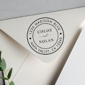 Tampon Auto-encreur Adresse de retour de script moderne