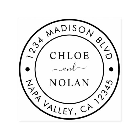 Tampon Auto-encreur Adresse de retour de script moderne (Design)