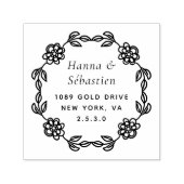 Tampon Auto-encreur Adresse de retour de script moderne professionnel (Design)