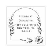 Tampon Auto-encreur Adresse de retour de script moderne professionnel (Design)