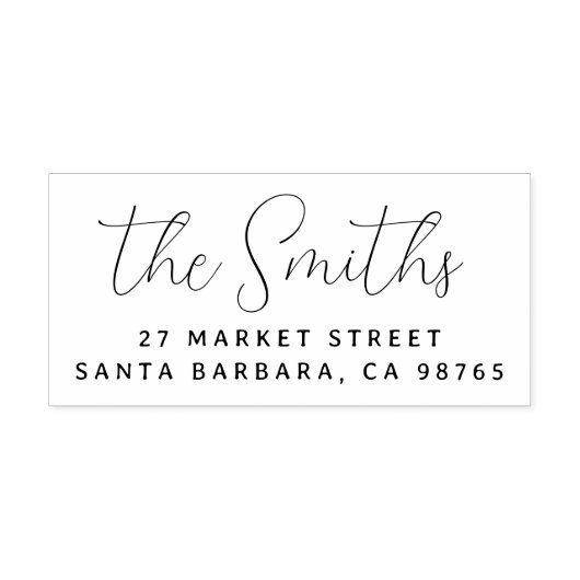 Tampon Auto-encreur Adresse de retour de script simple moderne (Design)