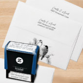 Tampon Auto-encreur Adresse de retour de script simple moderne