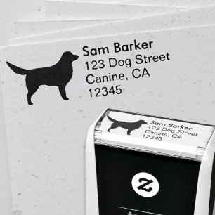 Tampon Auto-encreur Adresse de retour de tintement de chien d'arrêt d