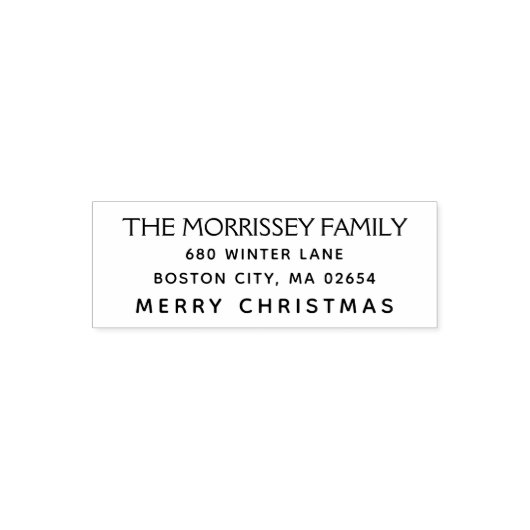 Tampon Auto-encreur Adresse de retour de vacances simple (Design)