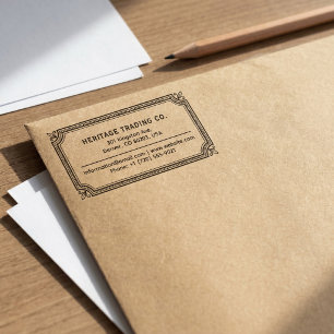 Tampon Auto-encreur Adresse de retour d'entreprise Logo Moderne Prof