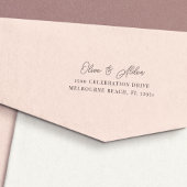 Tampon Auto-encreur Adresse de retour des couples de script moderne