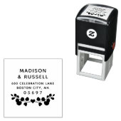 Tampon Auto-encreur Adresse de retour des Feuilles d'Eucalyptus (En situation)