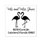 Tampon Auto-encreur Adresse de retour des flamants  (Design)