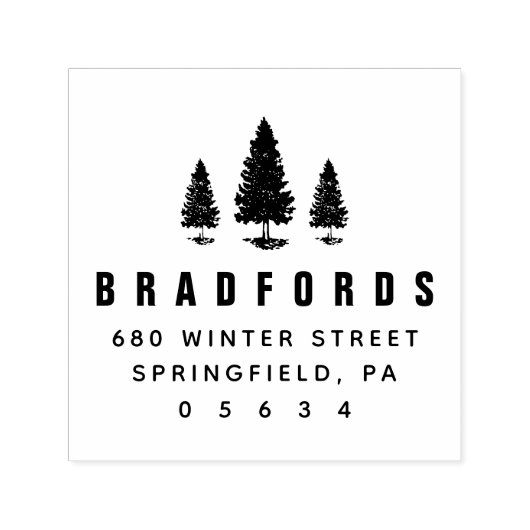 Tampon Auto-encreur Adresse de retour des pins (Design)