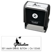 Tampon Auto-encreur Adresse de retour d'études - Timbre auto-encastré (En situation)