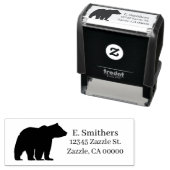 Tampon Auto-encreur Adresse de retour d'ours personnalisée (En situation)