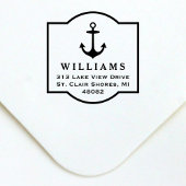 Tampon Auto-encreur Adresse de retour du cadre d'Ancres nautiques clas