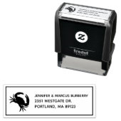 Tampon Auto-encreur Adresse de retour du crabe Timbre auto-encastré (En situation)