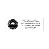 Tampon Auto-encreur Adresse de retour du logo commercial personnalisé (Design)