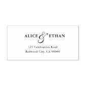 Tampon Auto-encreur Adresse de retour du Mariage Ampersand Simple Scri (Design)