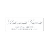 Tampon Auto-encreur Adresse de retour du Mariage de noms de script sim (Design)