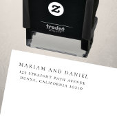 Tampon Auto-encreur Adresse de retour du Mariage de script classique s