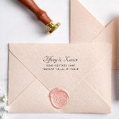 Tampon Auto-encreur Adresse de retour du Mariage de script élégant