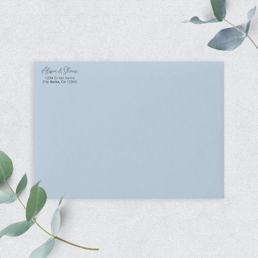 Tampon Auto-encreur Adresse de retour du Mariage de script romantique