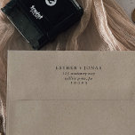 Tampon Auto-encreur Adresse de retour du Mariage de script vintage<br><div class="desc">Ce timbre vintage d'adresse de retour de mariage de script auto-encrage est parfait pour les invitations de mariage simples,  cartes de remerciement,  enregistrer les dates et plus encore. Le design romantique noir et blanc présente une typographie fantaisiste unique au style bohème simple.</div>