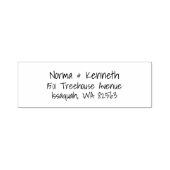 Tampon Auto-encreur Adresse de retour du Mariage d'écriture manuscrite (Design)