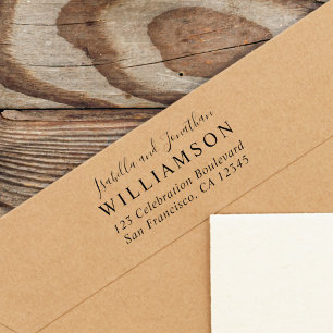 Tampon Auto-encreur Adresse de retour du Mariage pour les noms de mari