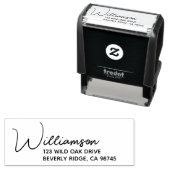 Tampon Auto-encreur Adresse de retour du nom de famille (En situation)