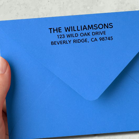 Tampon Auto-encreur Adresse de retour du nom de famille