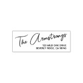 Tampon Auto-encreur Adresse de retour du nom de famille (Design)