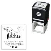 Tampon Auto-encreur Adresse de retour du plan papier (En situation)