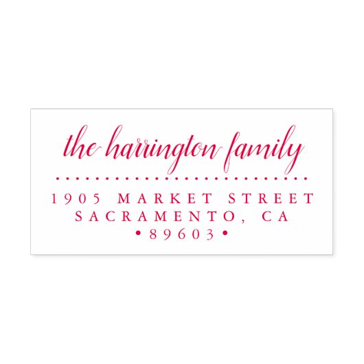 Tampon Auto-encreur Adresse de retour du script de nom de famille pers (Design)