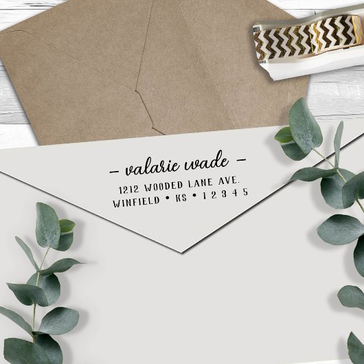 Tampon Auto-encreur Adresse de retour du script élégant