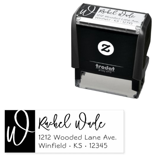 Tampon Auto-encreur Adresse de retour du script initial (En situation)