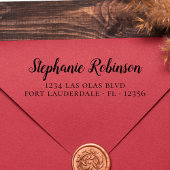 Tampon Auto-encreur Adresse de Retour Écrite Élégante Moderne pour Ent