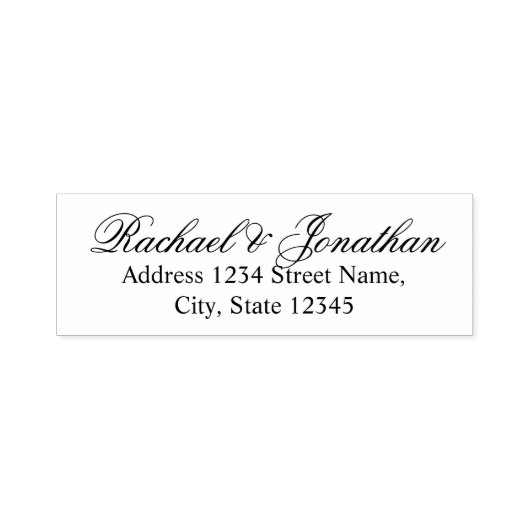 Tampon Auto-encreur Adresse de retour élégante (Design)