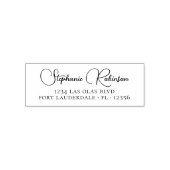 Tampon Auto-encreur Adresse de Retour Élegante Moderne pour Entreprise (Design)