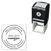 Tampon Auto-encreur Adresse de retour élégante professionnelle (En situation)