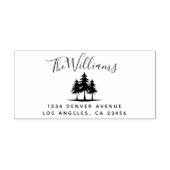 Tampon Auto-encreur Adresse de retour Famille Signature Pine Trees (Design)