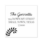 Tampon Auto-encreur Adresse de retour feuille manuscrite (Design)