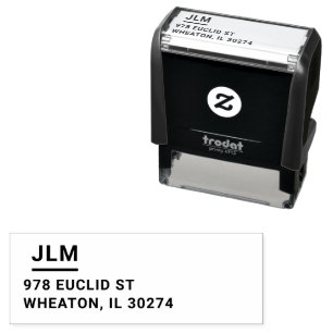 Tampon Auto-encreur Adresse de retour Gras Informel Décontracté