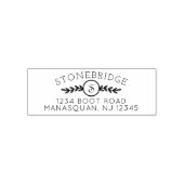 Tampon Auto-encreur Adresse de retour initiale avec verdure (Design)