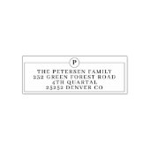 Tampon Auto-encreur Adresse de retour initiale du monogramme de famill (Design)