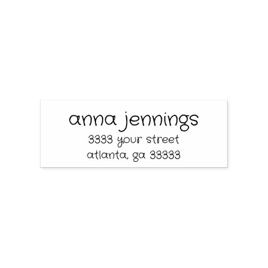 Tampon Auto-encreur Adresse de retour manuscrite décontractée (Design)