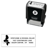 Tampon Auto-encreur Adresse de retour Mermaid (En situation)