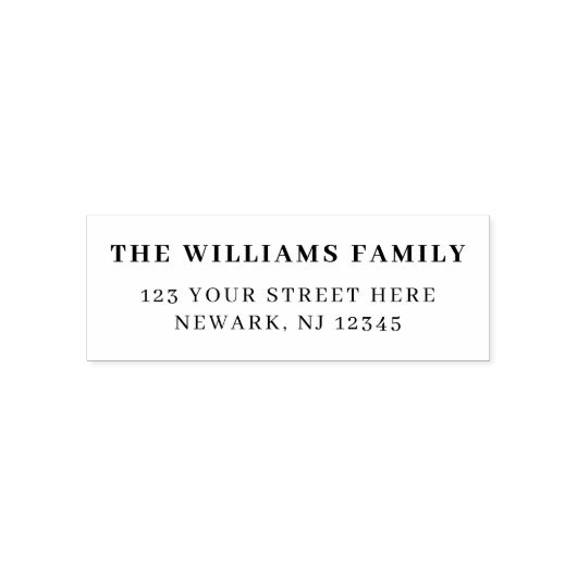 Tampon Auto-encreur Adresse de retour minimale simple et élégante (Design)